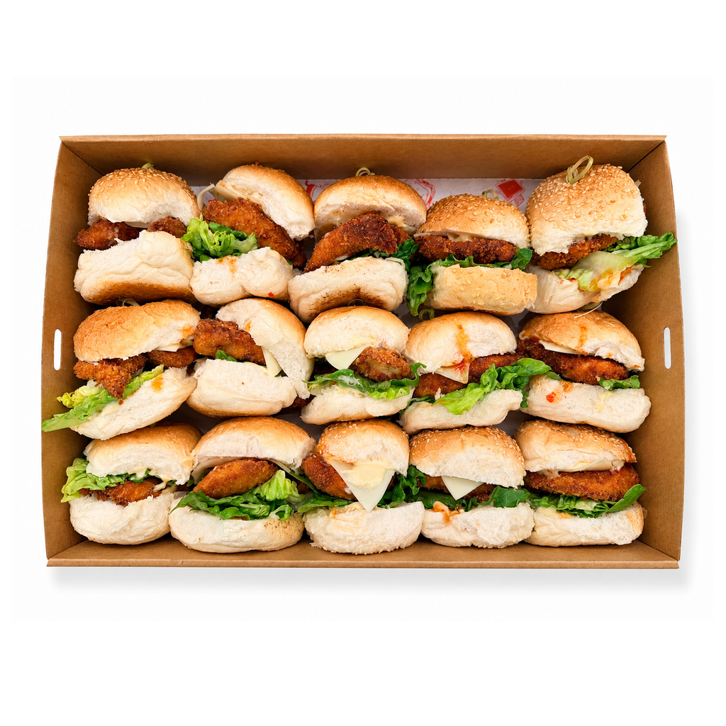 Crumbed Chicken Sliders Platter