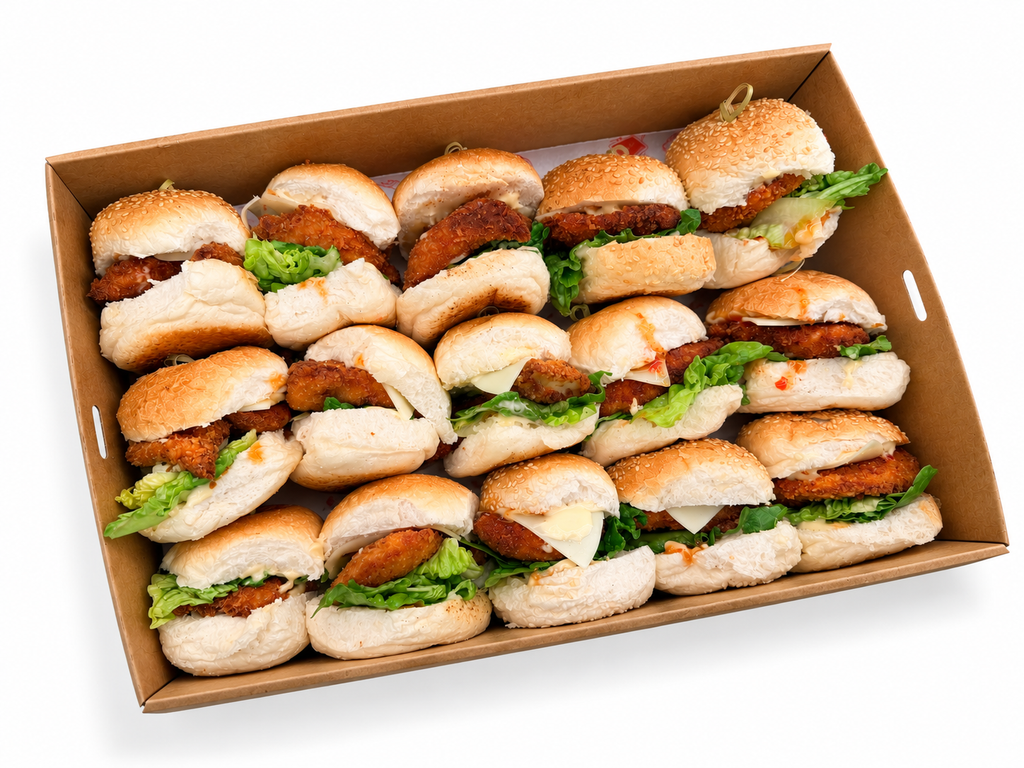 Crumbed Chicken Sliders Platter