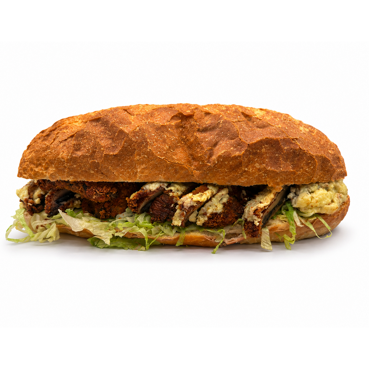 Crumbed Mushroom Sandwich (Huge) (Same-day)